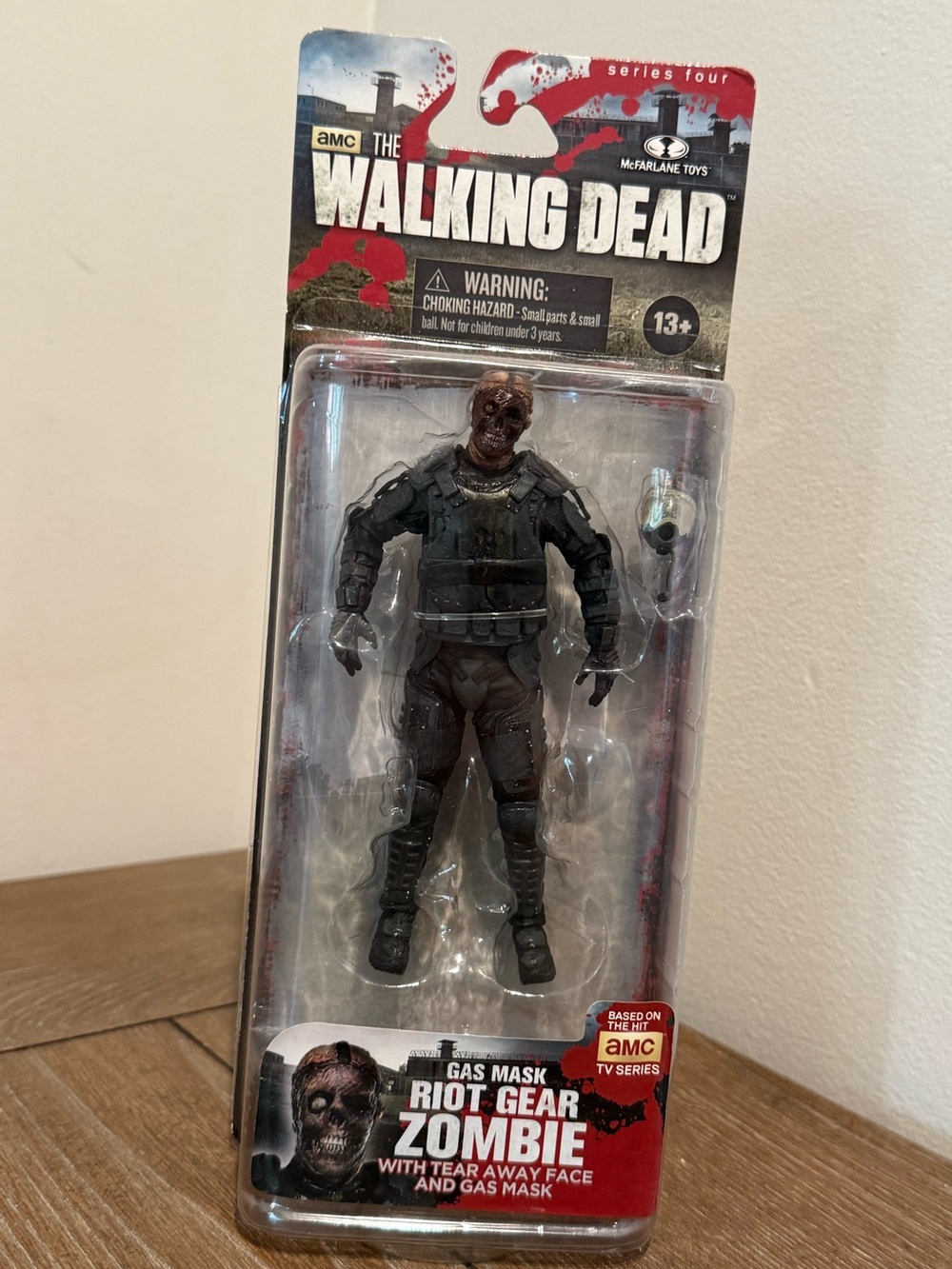 McFarlane 2013 AMC The Walking Dead Gas Mask Riot Gear Zombie 6" Figure Series 4
